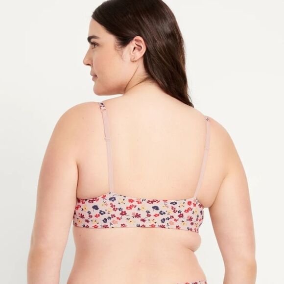 Floral Print Womens Bralette Xl Old Navy Cute Boho Y2k Comfy Bra Sports Gym Tank - Picture 2 of 13